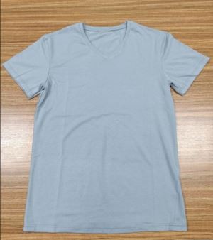 Mænds bomuld Kortærmet V-hals T-shirts